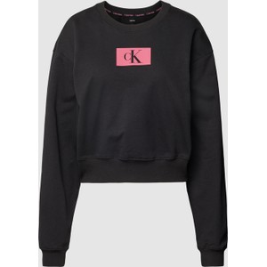 Czarna bluza Calvin Klein krótka z bawełny