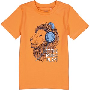 Pomarańczowa koszulka dziecięca Lamino z bawełny