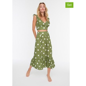 Zielona spódnica Trendyol w stylu casual