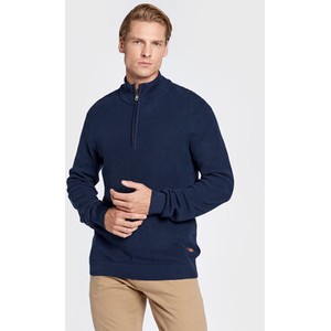 Granatowy sweter Blend ze stójką w stylu casual