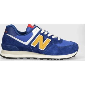 Niebieskie buty sportowe New Balance sznurowane 574 w sportowym stylu
