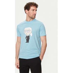 T-shirt Karl Lagerfeld w młodzieżowym stylu z nadrukiem