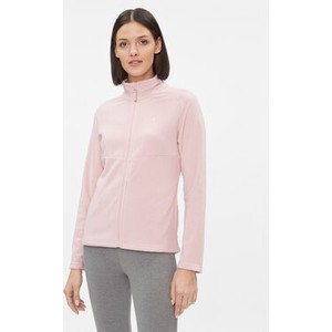 Różowa bluza 4F z polaru krótka w sportowym stylu
