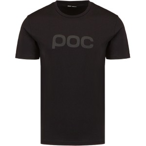 Czarny t-shirt POC z bawełny z krótkim rękawem w młodzieżowym stylu