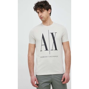 T-shirt Armani Exchange z nadrukiem z krótkim rękawem z bawełny