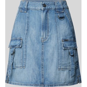Niebieska spódnica G-Star Raw w stylu casual z jeansu mini