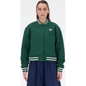 Zielona kurtka New Balance z bawełny w sportowym stylu krótka