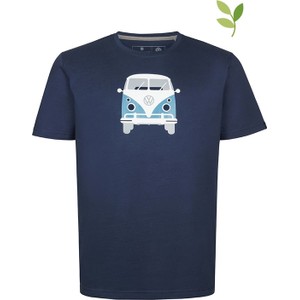 Niebieski t-shirt Elkline z nadrukiem