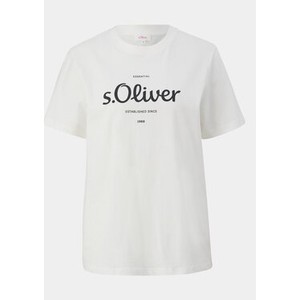 T-shirt S.Oliver z krótkim rękawem z okrągłym dekoltem w młodzieżowym stylu