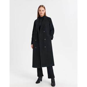 Czarny płaszcz Sinsay w stylu casual długi