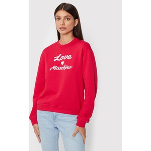 Czerwona bluza Love Moschino bez kaptura w młodzieżowym stylu