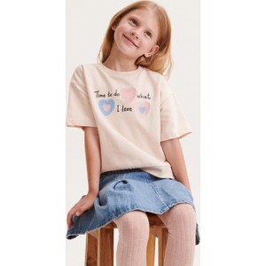 Bluzka dziecięca Reserved z krótkim rękawem z bawełny dla dziewczynek