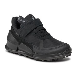 Czarne buty sportowe dziecięce Ecco na rzepy z goretexu