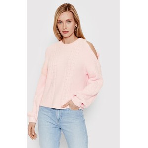 Różowy sweter DeeZee w stylu casual