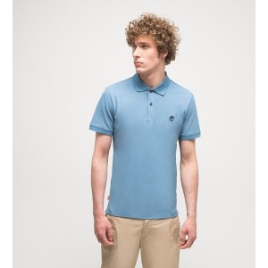 Niebieska koszulka polo Timberland z krótkim rękawem w stylu casual