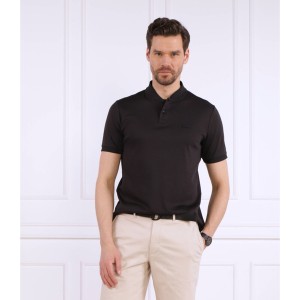 Czarna koszulka polo Calvin Klein z krótkim rękawem z bawełny w stylu casual