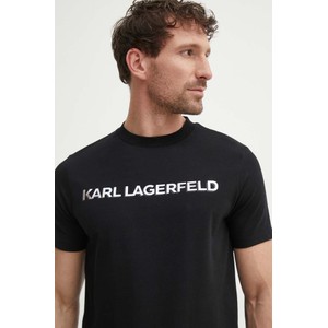 T-shirt Karl Lagerfeld z nadrukiem w młodzieżowym stylu
