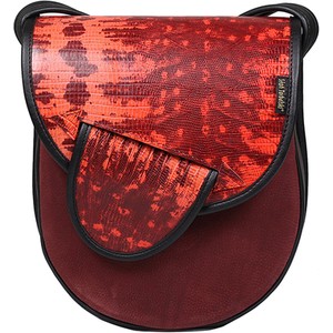 Czerwona torebka Słońtorbalski średnia w stylu glamour