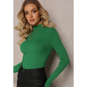 Zielony sweter Renee z kaszmiru w stylu casual