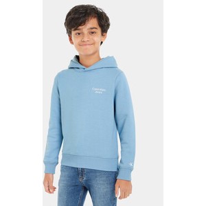 Niebieska bluza dziecięca Calvin Klein z jeansu dla chłopców