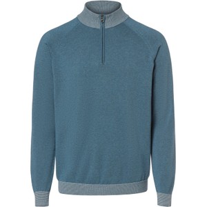 Niebieski sweter Finshley & Harding w stylu casual ze stójką