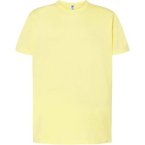 Żółty t-shirt jk-collection.pl w stylu casual z bawełny