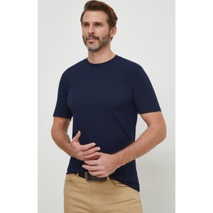 Granatowy t-shirt United Colors Of Benetton w stylu casual z krótkim rękawem