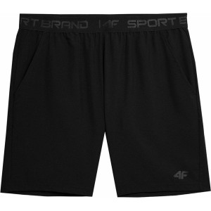 Czarne spodenki 4F z tkaniny w sportowym stylu