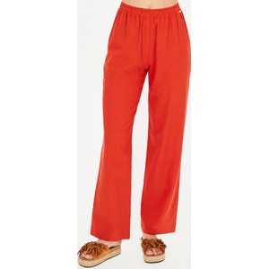 Czerwone spodnie POTIS & VERSO z tkaniny w stylu retro