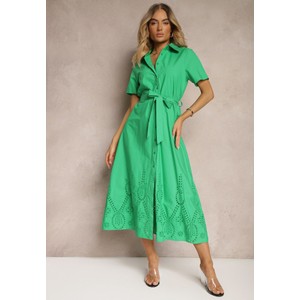 Zielona sukienka Renee z bawełny midi