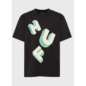 Czarny t-shirt HUF z nadrukiem