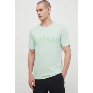 T-shirt Hugo Boss z nadrukiem z krótkim rękawem z bawełny