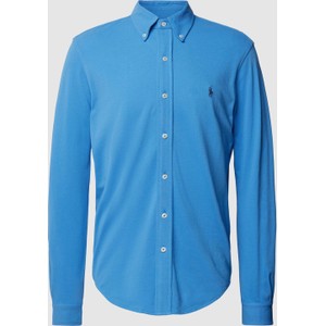 Niebieska koszula POLO RALPH LAUREN z bawełny w stylu casual z klasycznym kołnierzykiem