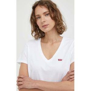 T-shirt Levis w stylu casual z dekoltem w kształcie litery v