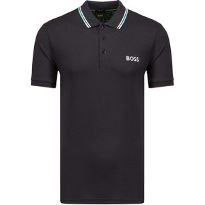 Czarna koszulka polo Hugo Boss w stylu casual z bawełny