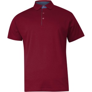 Czerwona koszulka polo Expoman w stylu casual z krótkim rękawem
