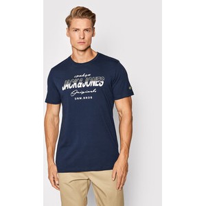 Niebieski t-shirt Jack & Jones z krótkim rękawem
