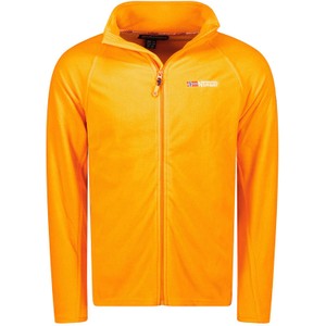 Pomarańczowa bluza Geographical Norway w sportowym stylu z polaru