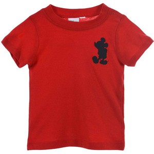 Czerwona koszulka dziecięca Mickey z bawełny dla chłopców