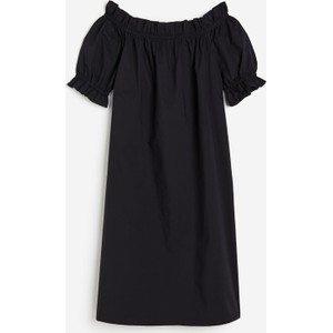 Czarna sukienka H & M z krótkim rękawem oversize