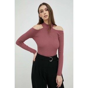 Różowy sweter Guess w stylu casual
