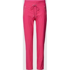 Różowe spodnie MAC w stylu casual