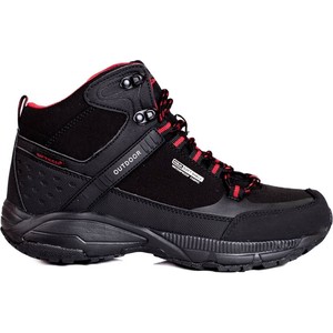 Czarne buty trekkingowe DK z płaską podeszwą sznurowane