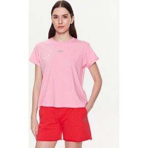 Różowy t-shirt DKNY