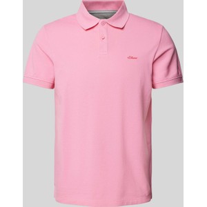Różowy t-shirt S.Oliver w stylu casual z bawełny