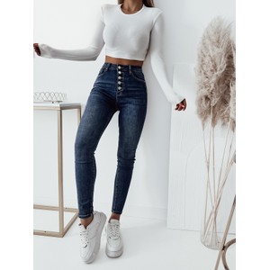 Granatowe jeansy Olika w stylu casual z jeansu