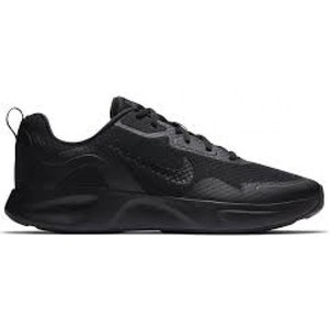 Czarne buty sportowe Nike ze skóry sznurowane w sportowym stylu