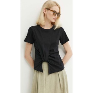 Bluzka Sisley z krótkim rękawem z bawełny w stylu casual