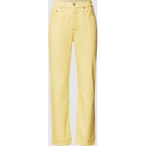 Żółte jeansy Levis z bawełny w street stylu