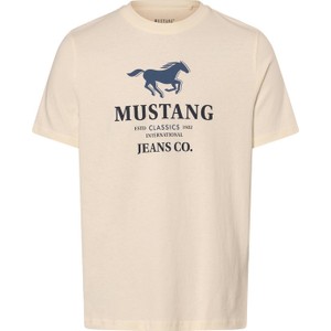 T-shirt Mustang z krótkim rękawem w młodzieżowym stylu z nadrukiem